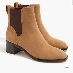 J. Crew Chelsea Tan Suede Ankle Boots Size 8